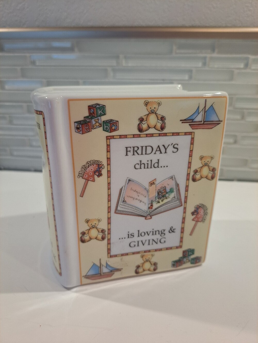 Royal Worcester Days Of The Week Savings Bank "FRIDAY" 4 1/2" T